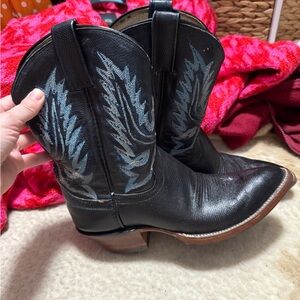 O’Sullivan Ortho Ease Western Cowboy Boots with Blue Embroidery